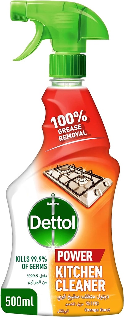 Dettol Kitchen Power Cleaner Trigger Spray Orange Burst 500ml