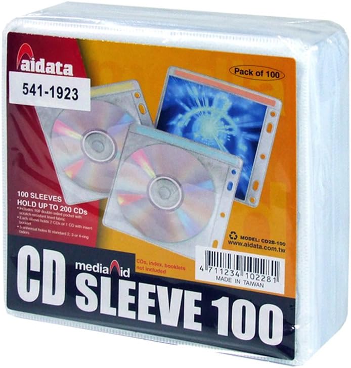 Aidata CD Sleeves (Pack of 100)