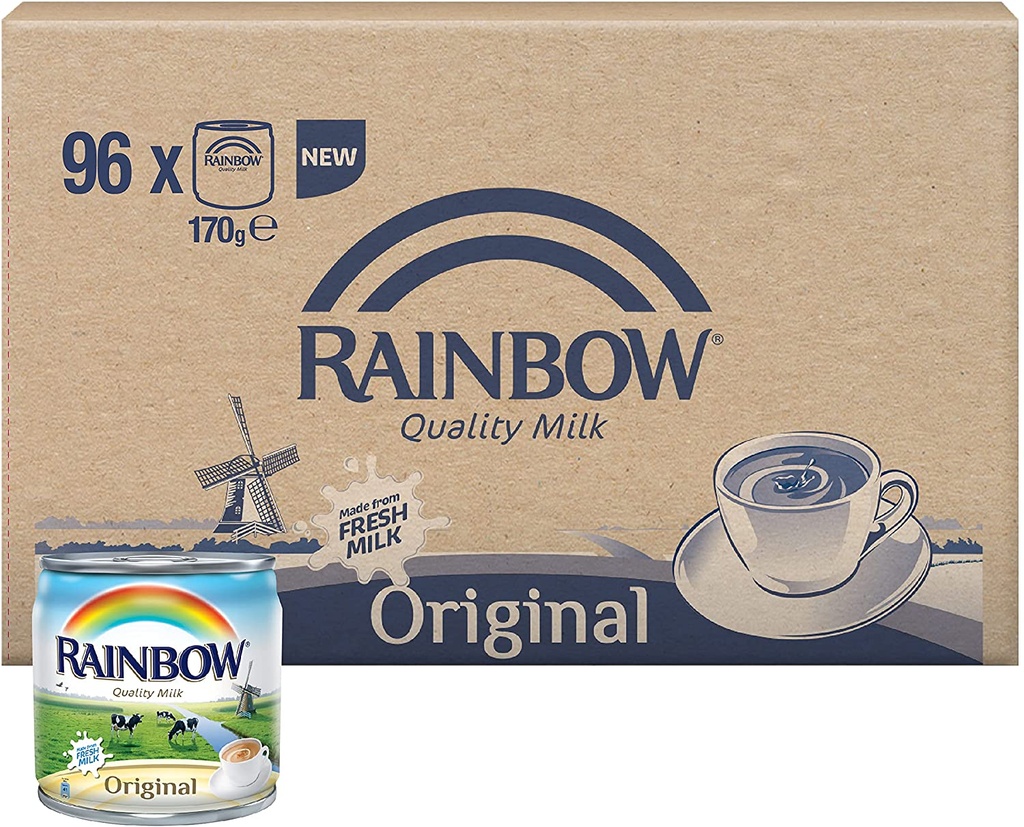 Rainbow Evaporated Milk 170g ( Carton of 96)