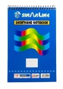 SINARLINE Shorthand Pad Spiral Notebook , 5" x 8" (128mmx203mm), 70 sheets ( Pack of 12)