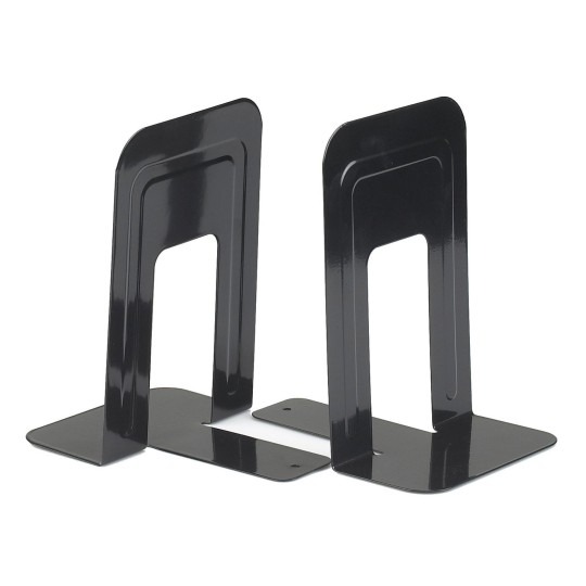 EPL Heavy Duty Bookends , 1 Pair , (8 inch) size 135 x 88 x 200mm Black (2pcs)