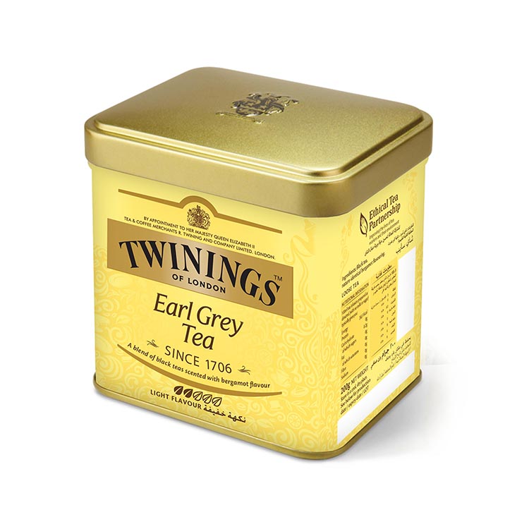 TWININGS EARL GREY TIN 200 GM (PACK OF 6)