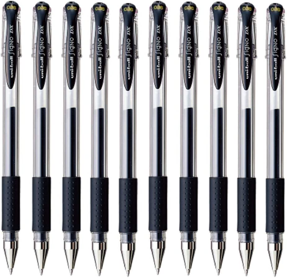 Uni-ball UM-151 Signo Gel Pen - Dx, Black, (Pack of 12) 0.7mm