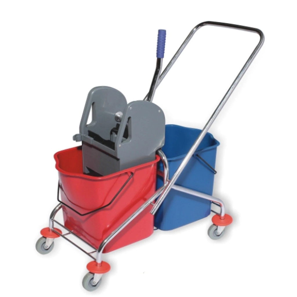 Chemex Mop Bucket Trolley Double Metal Frame 46 Liters , Assorted Colors