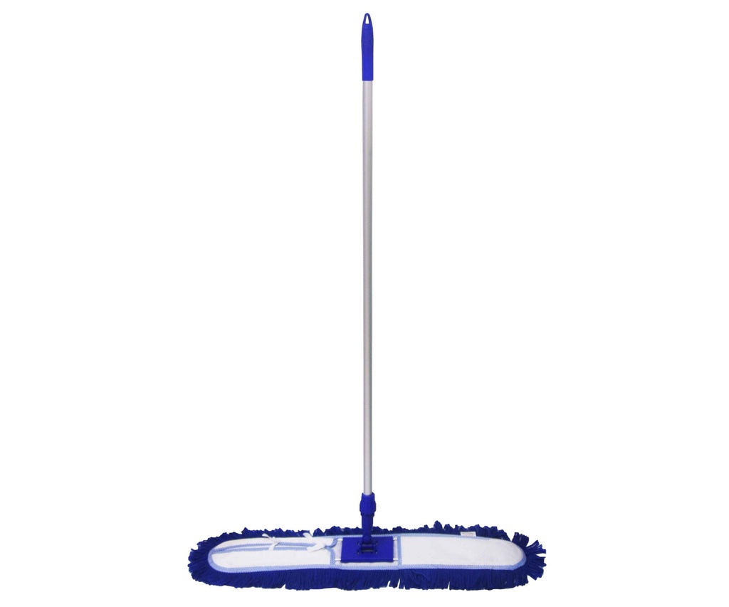ECOMOP Airport Flat Dust Mop  with Stick,60cm , Blue