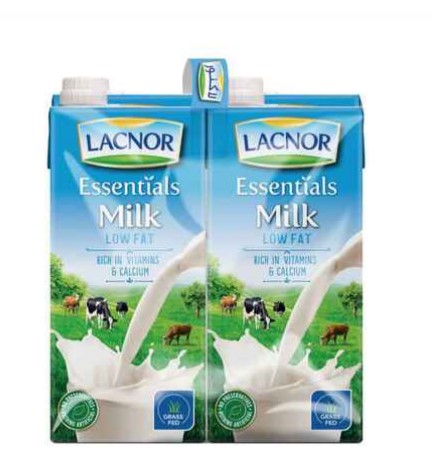 Lacnor Essentials Low Fat Milk 1L (Pack of 4)