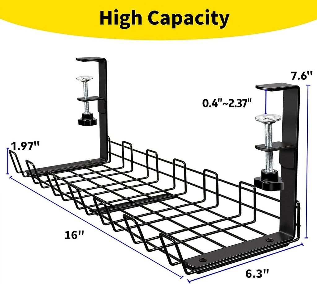 TIOKKSS Under Desk Cable Management Tray (Usually Ships within 7-10 days)