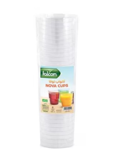 Falcon Nova Plastic Cups Clear 7oz (Pack of 25)