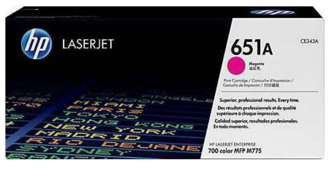 HP 651A Magenta Original LaserJet Toner Cartridge (CE343A)