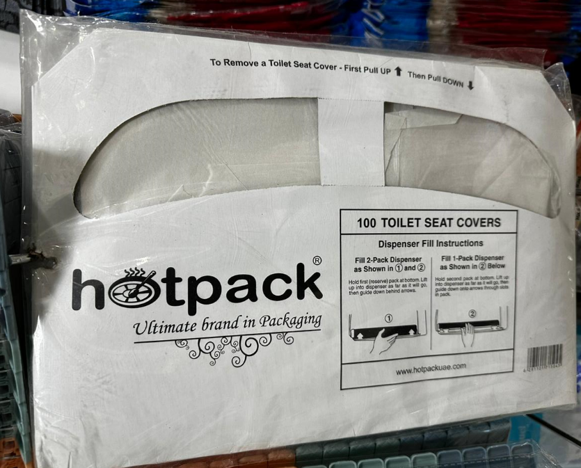 Hotpack Paper Toilet Seat Cover 100 Pieces (Case of 8)