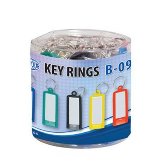 FIS FSKCB-09 Key Ring - B-09, (Box of 50) Assorted Colors