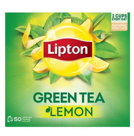 Lipton Green Tea Lemon Envelope (50 Teabags)