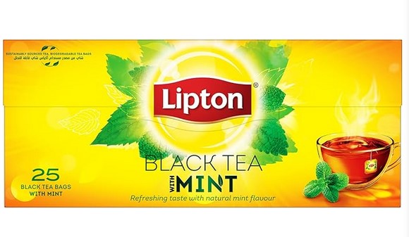 Lipton Black Tea Mint 25 Tea Bags