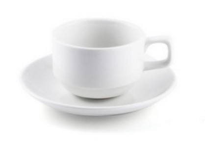 ALMKAN 08-148 Tea Cup & Saucer - Ivory