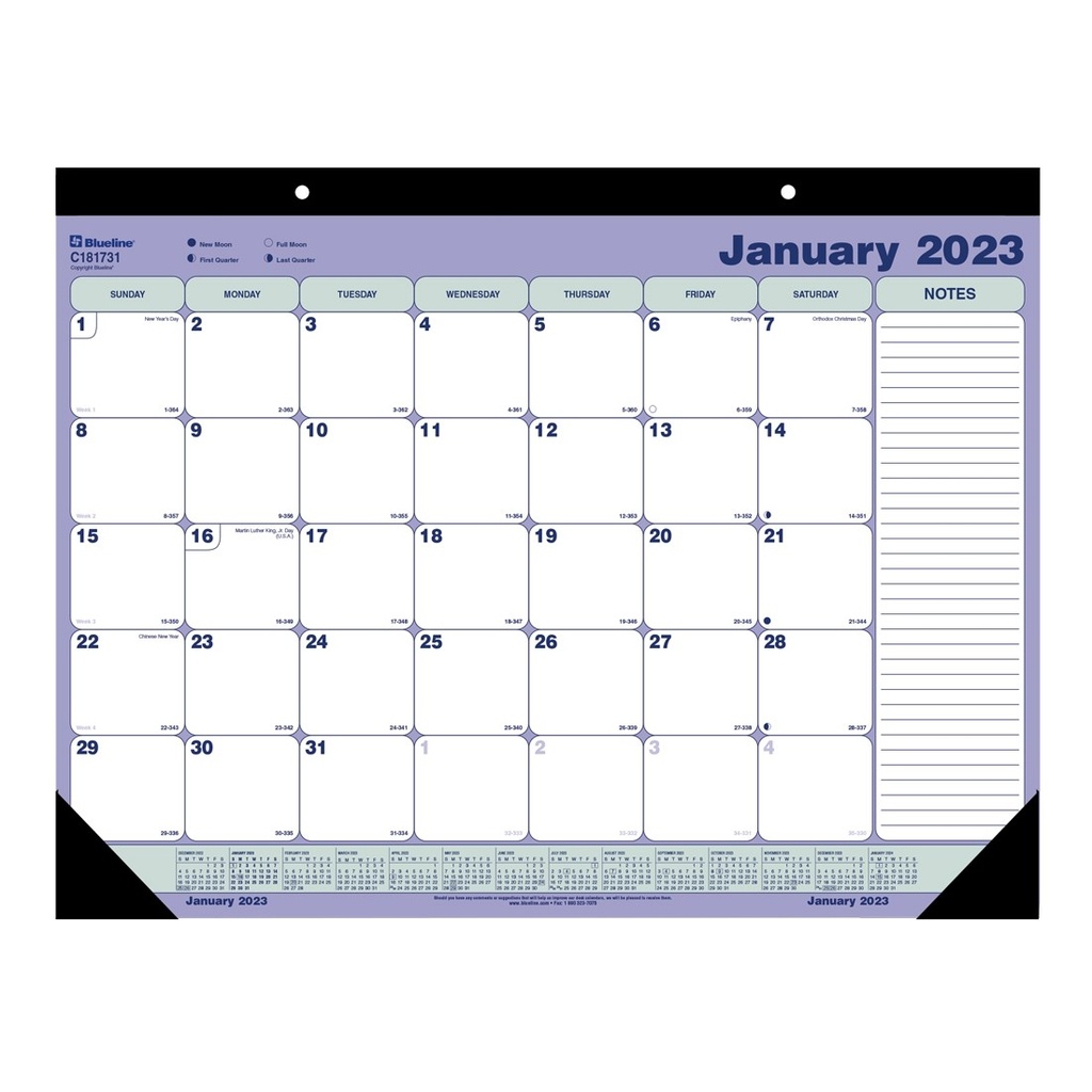2023 Desktop Planner , A2 , Blue