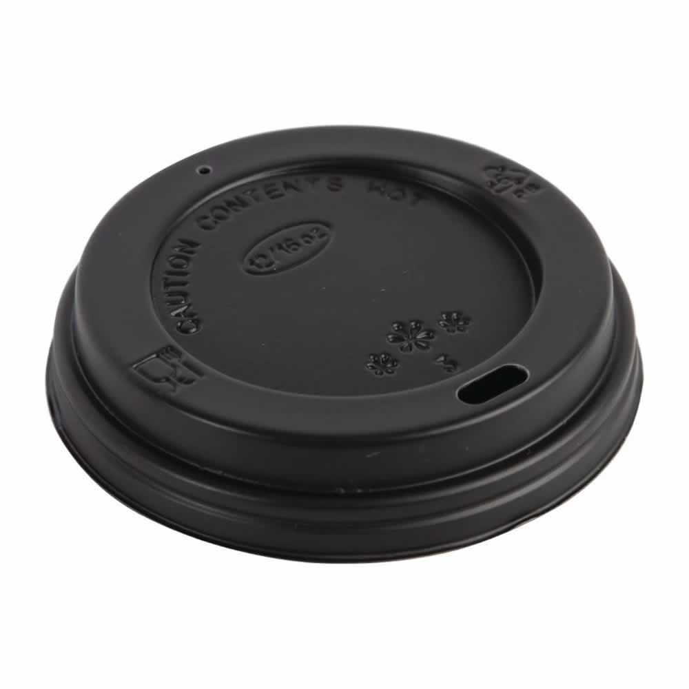 ADY 8Oz Ripple Cup Lid, Black (Pack of 50)
