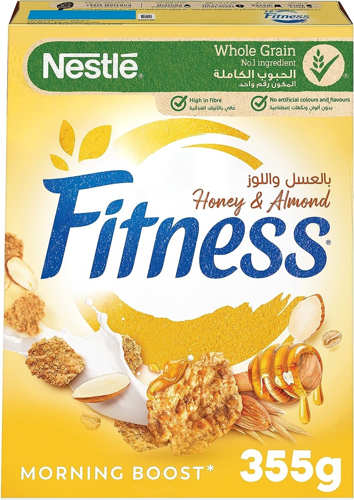 Nestle Fitness Honey And Almonds Breakfast Cereal 355g