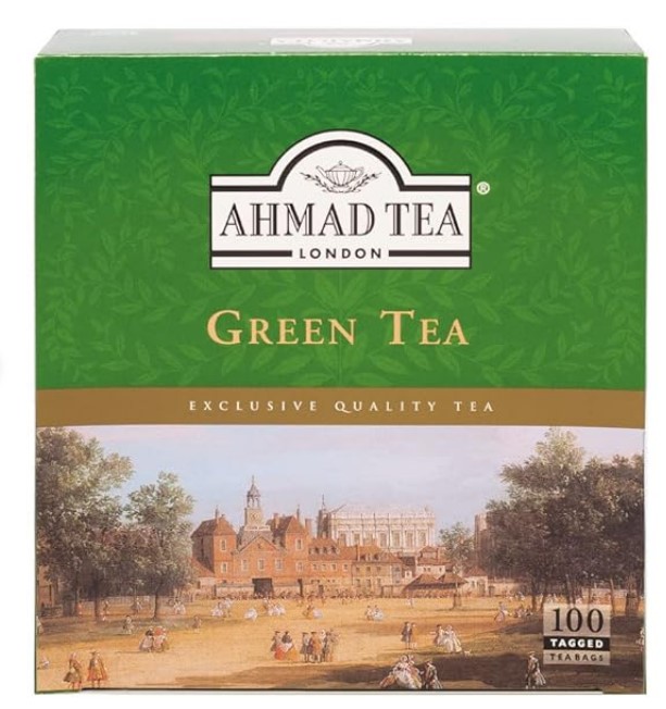 Ahmad Tea London Enveloped Pure Green Tea - 100 Teabags (AHT-014-0)