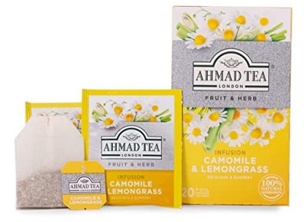 AHMAD TEA LONDON Camomile & Lemongrass Aluminum pack - 20 Tea Bags(AHT-021-0)