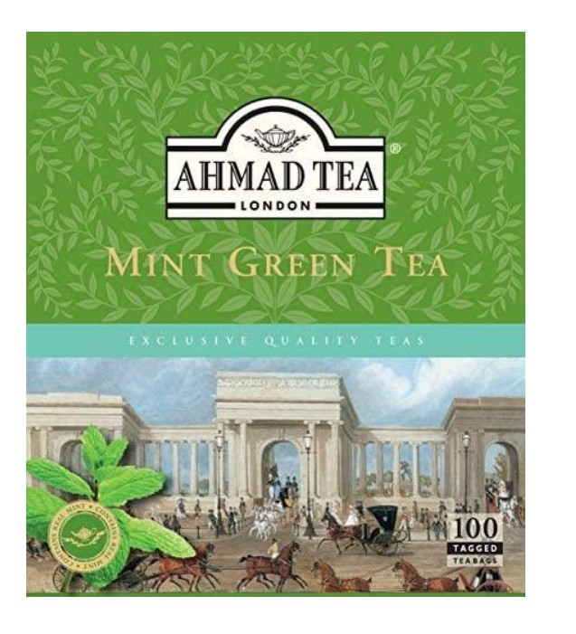 Ahmad Tea London Mint Green Tea - 100 tagged tea bags