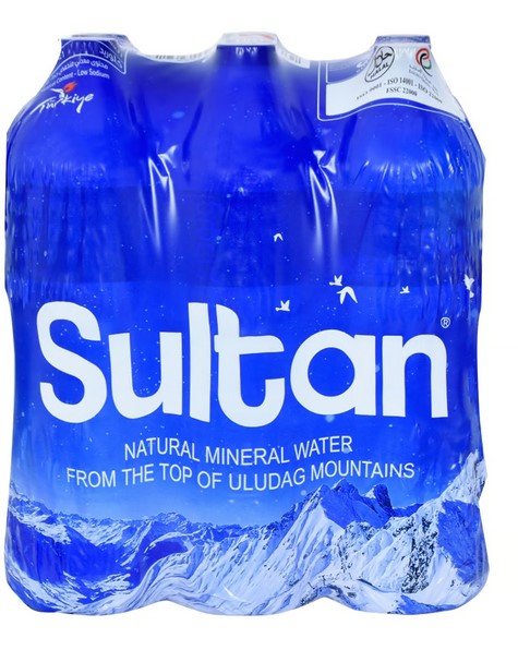 Sultan Natural Mineral Water 1.5L (Pack of 6) - in shrink wrap