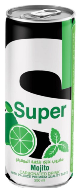 Super Mojito Carbonated Drink 250 ml (Pack of 24 in cans)