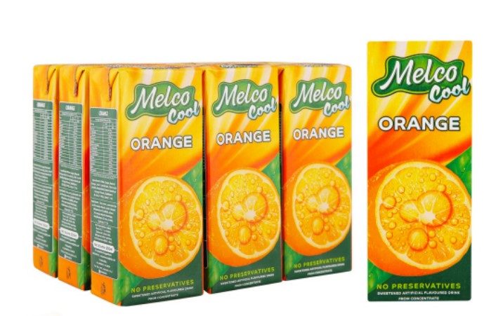 Melco Cool Long Life Orange Drink 250ml - Pack of 9