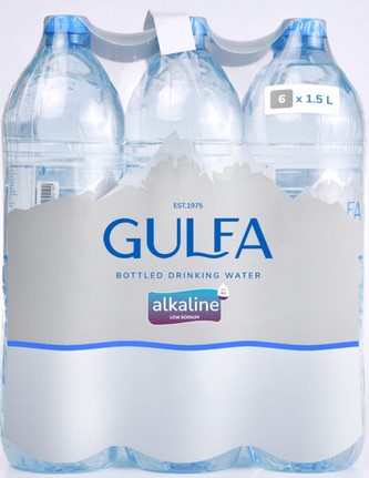 Gulfa Alkaline Drinking Water Bottled 1.5L (Pack of 6) - in shrink wrap