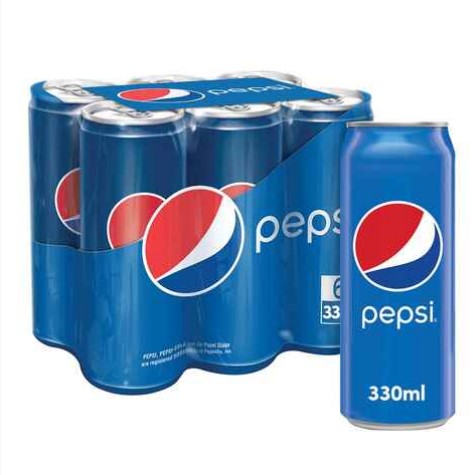 Pepsi Regular Cola Carbonated Soft Drink 330ml (Pack of 6)