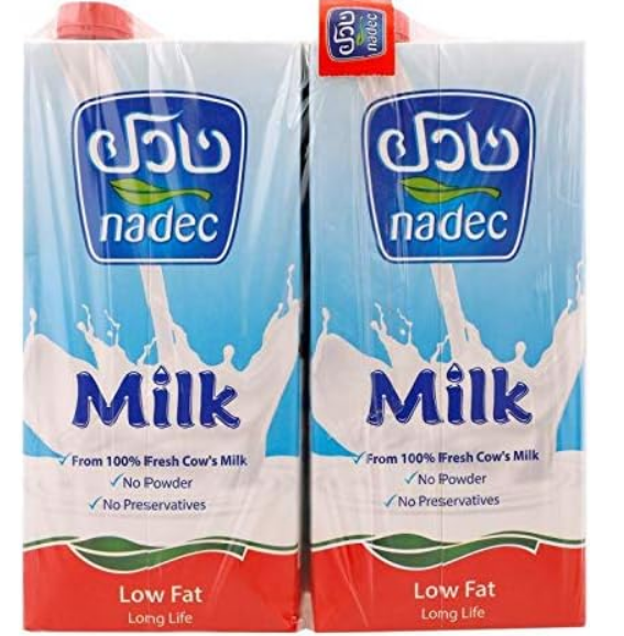NADEC Long Life UHT Low Fat Milk 1L (Pack of 4)