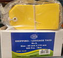 FIS FSSG05 No.5 Paper Luggage Yellow Tags, 115mm x 60mm (500pieces)
