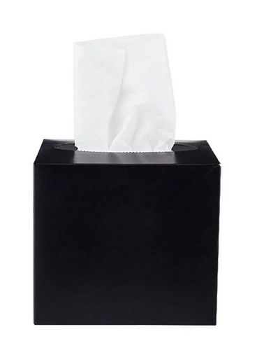 AISH Facial Tissue Square Boutique Black Box , 2-ply, 100 sheets (Case of 48)