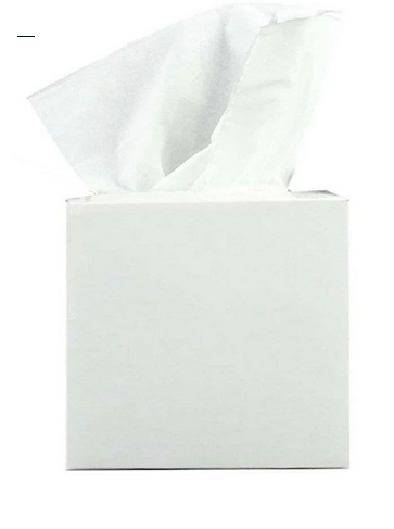 AISH Facial Tissue Square Boutique White Box , 2-ply, 100 sheets (Case of 48)