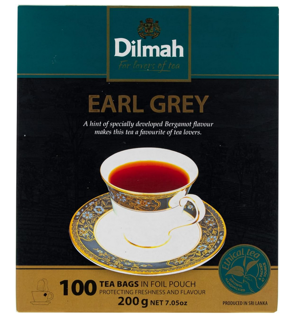 Dilmah Earl Grey Tea in Foil Pouch, 200g ( Pack of 100)