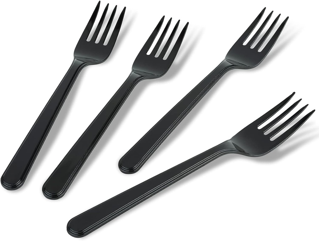 Supreme Heavy Duty Plastic Table Forks , Black  ( Pack of 50 ) x 20 Packs  ( 1000pcs)