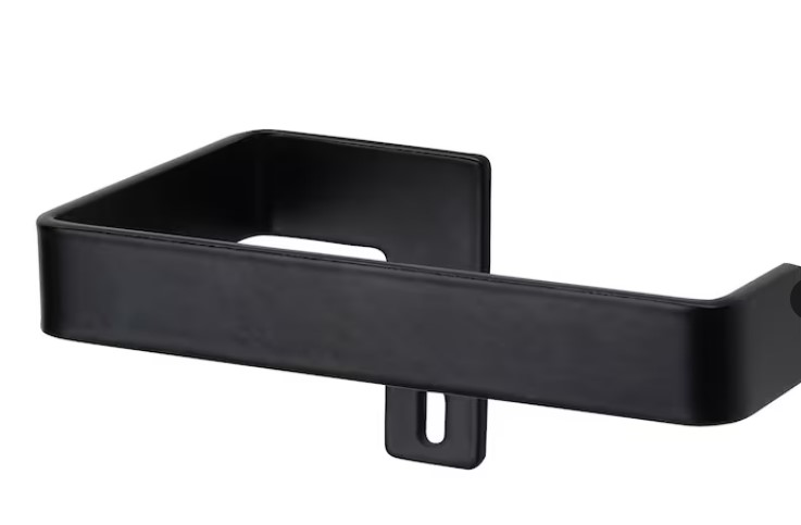 IK Toilet Roll Holder Black (SKOGSVIKEN) W13cm x D8cm x H6cm