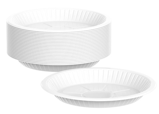 Cosmoplast Plastic Plate 9", 25 Plates