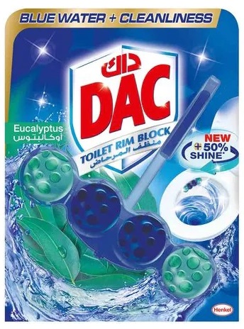 DAC Blue Active Toilet Rim Block Eucalyptus 50g