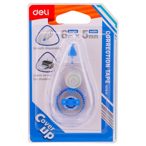 DELI H21801 Cover Up Correction  Tape  , 6m x 5mm
