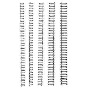 DW Binding Ring Wire , 8mm , 34 loops , Black ( Pack of 100)