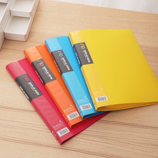Deli E5033 Display Book, A4 , 30 Pockets , Assorted Colors ( Box of 12)