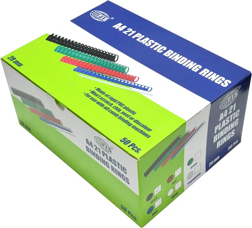 FIS FSBD28BK Binding Rings/Wire , Plastic , Black ,28mm , (250sheets capacity) (pack of 50)