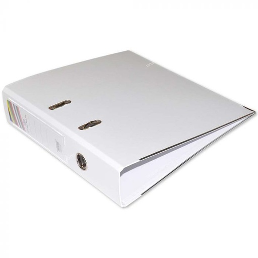 FIS FSBF8A4PWHF PP Box File 8cm Spine, A4 Size, Fixed Mechanism, White ( Box of  24)