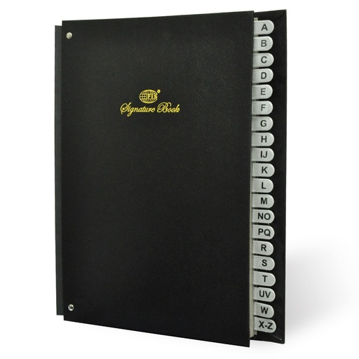FIS FSCLA-Z SIGNATURE BOOK (A-Z), 20 DIVISIONS , Black