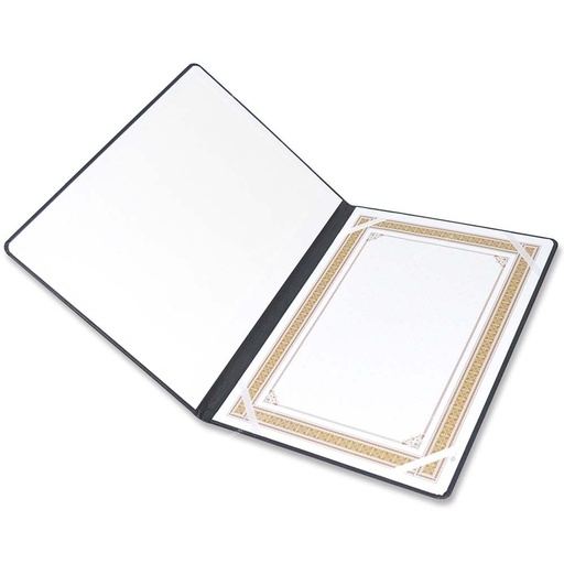 FIS FSCLCHPUHRBK Certificate Folder , Italian PU Leather ,  Black , A4  , 210x297