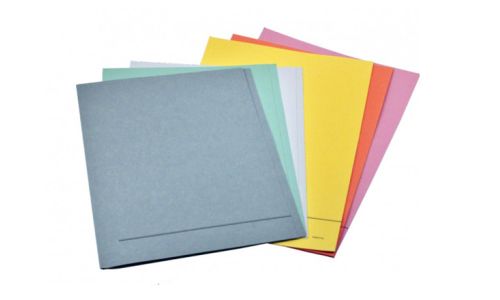 FIS FSFF7GR Square Cut Folder with Fastener - F/S, Green (Pack of 50)