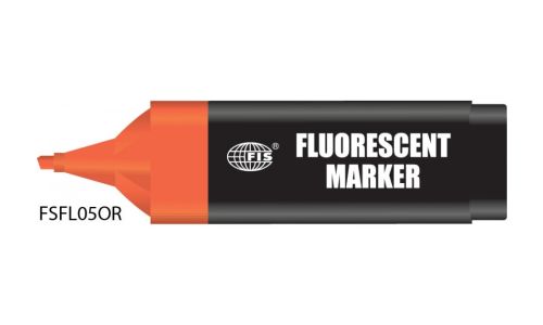 FIS FSFL05OR Fluorescent Marker - Orange, (Pack of 10
