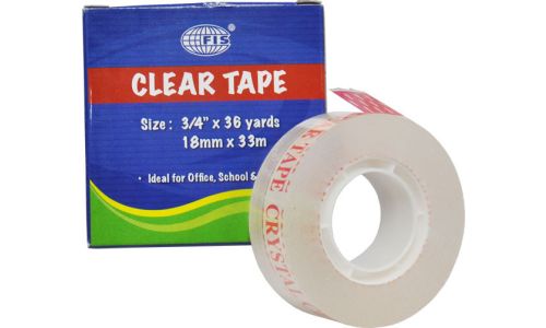 FIS FSTA3/4X36CC Clear Tape - 3/4 x 36 Yards (Pack of 8)