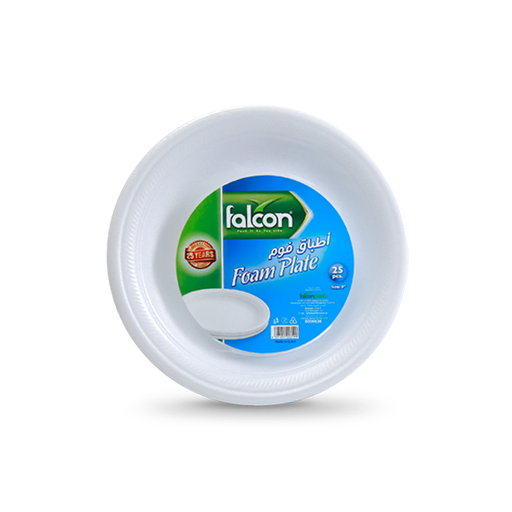 Falcon Foam Plate - 10inch (25pieces) x Case of 20