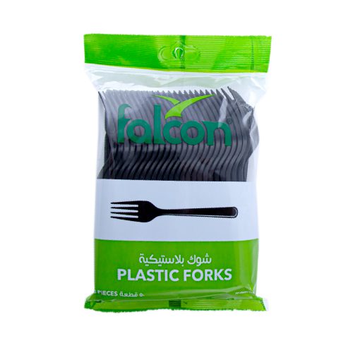 Falcon Heavy Duty Plastic Fork Black ( Pack of 50)-HD